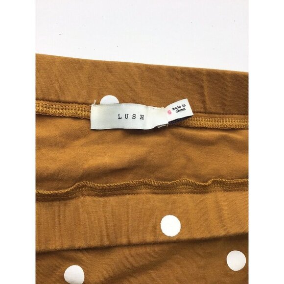 Size Small Lush Gold Polka Dot Layering Skirt - Picture 3 of 4